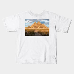 Giza Pyramids Kids T-Shirt